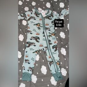 PatPat Sea Turtle Kids Footie - Light Blue
